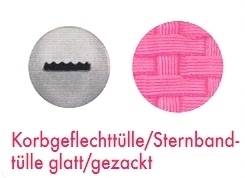 Tülle klein - Sternband / Korbgeflecht glatt/gezackt