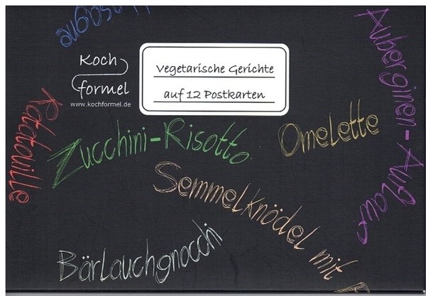 Rezeptkarten-Set Vegetarische Gerichte